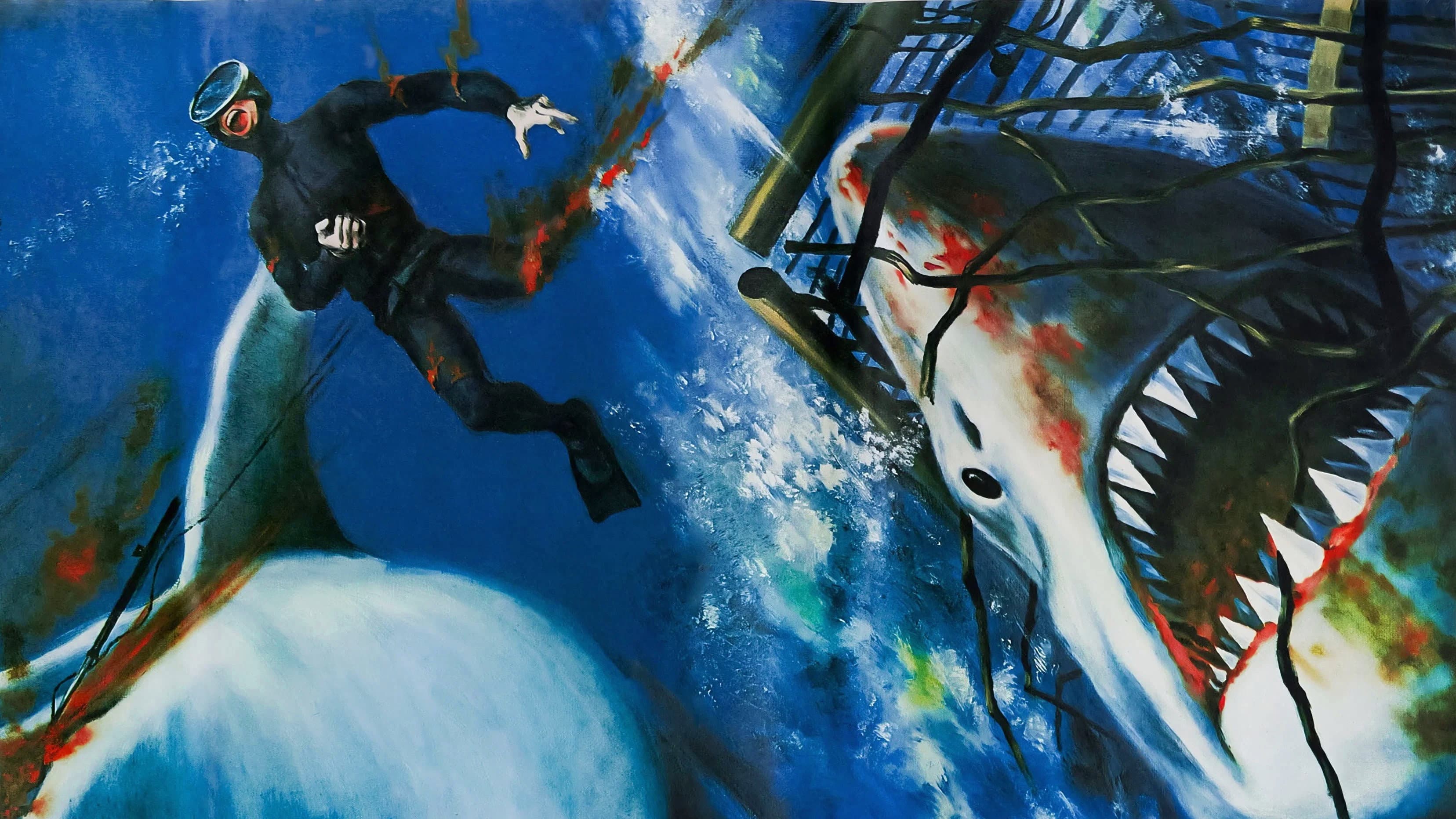 Men and Sharks backdrop