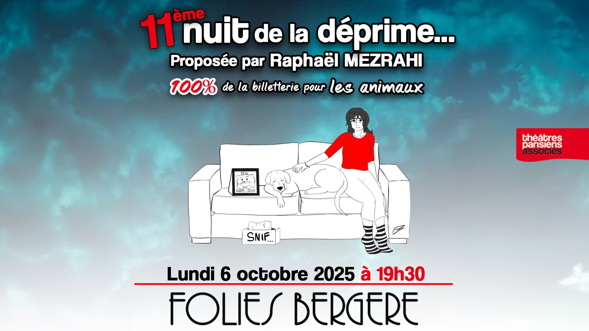 11e edition de La Nuit de la Deprime aux Folies Bergère backdrop