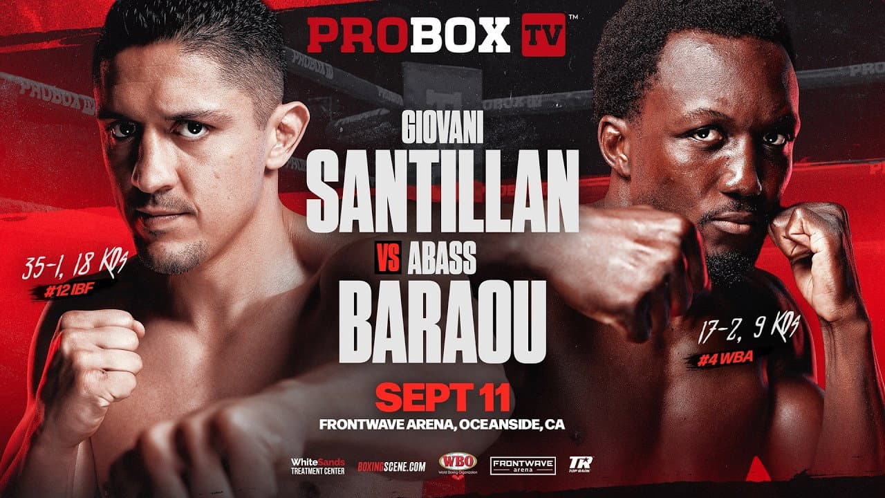 Giovani Santillan vs. Abass Baraou backdrop