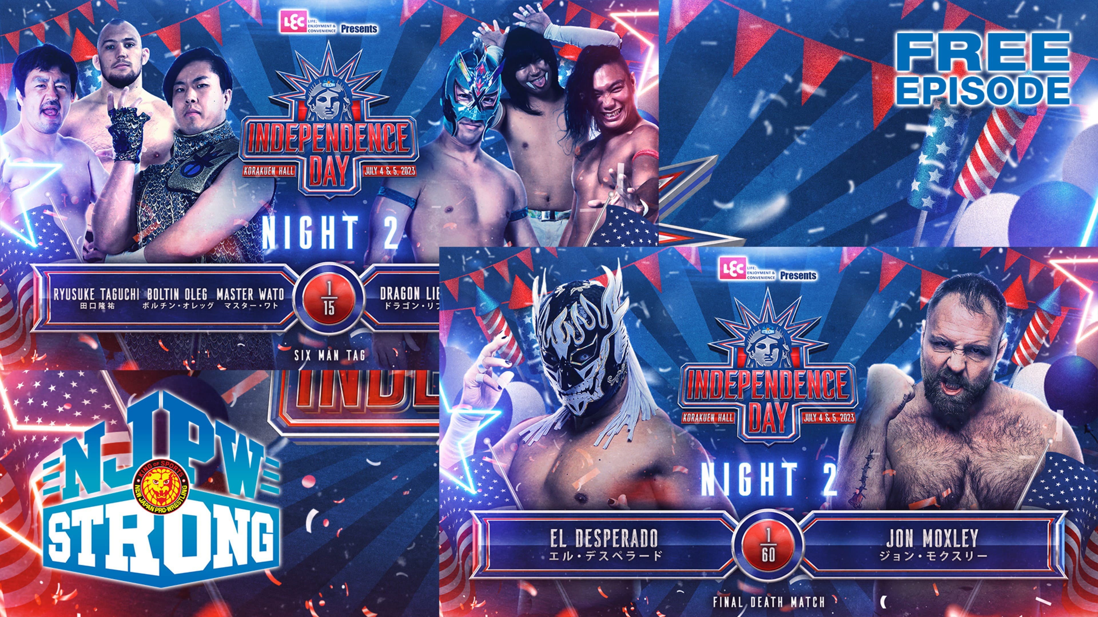 NJPW STRONG Independence Day 2023 - Day 2 backdrop