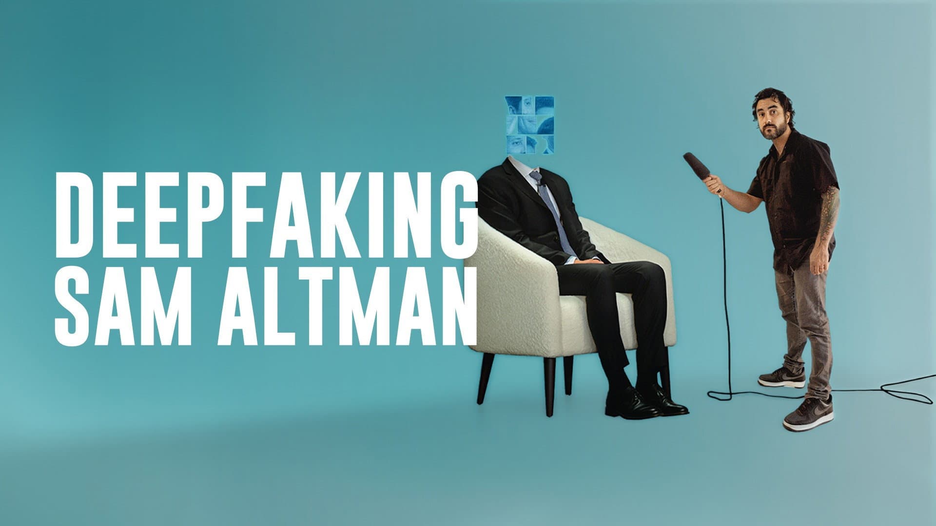 Deepfaking Sam Altman backdrop