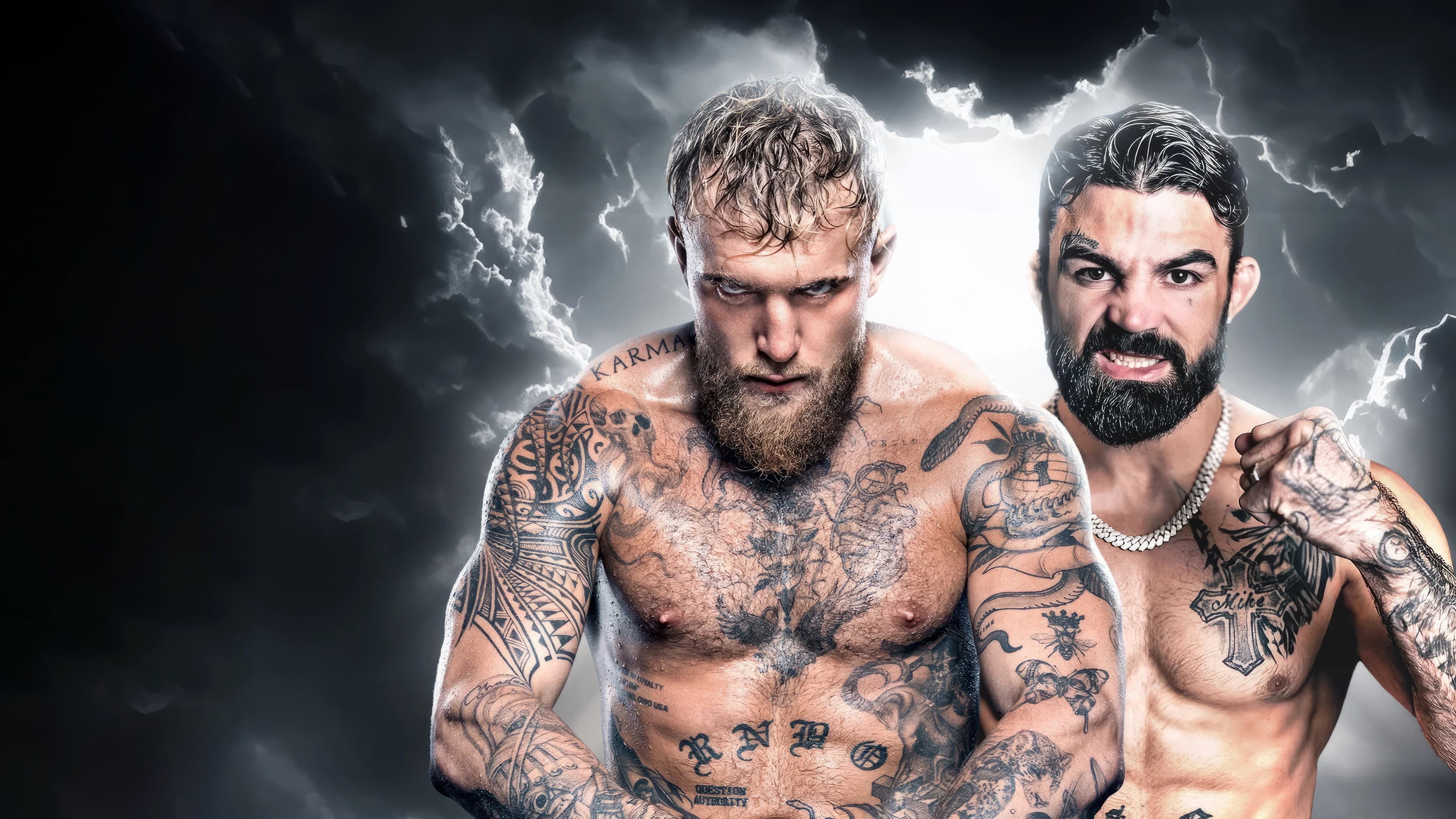 Jake Paul vs. Mike Perry backdrop