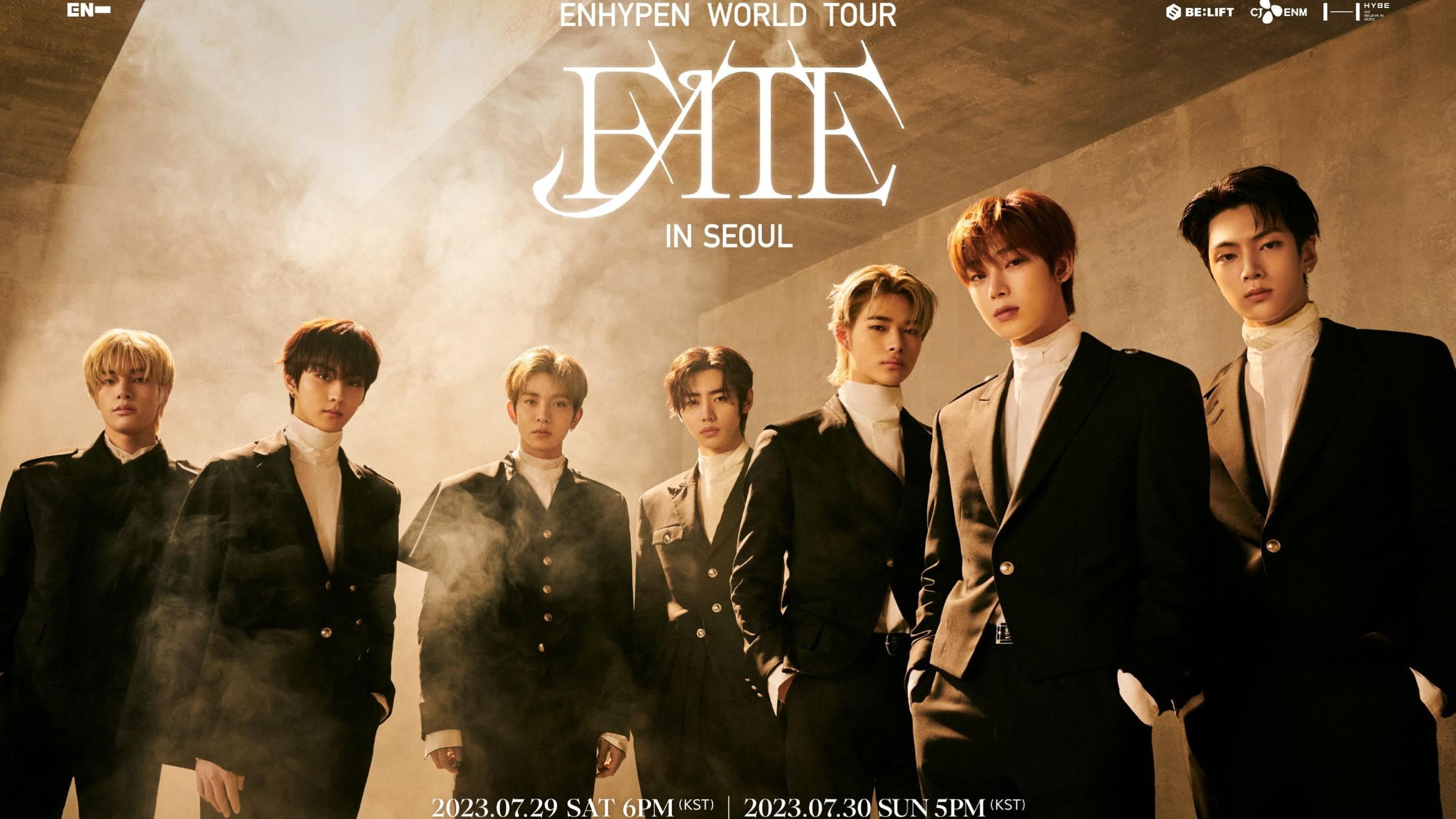 ENHYPEN WORLD TOUR [FATE] in Seoul backdrop