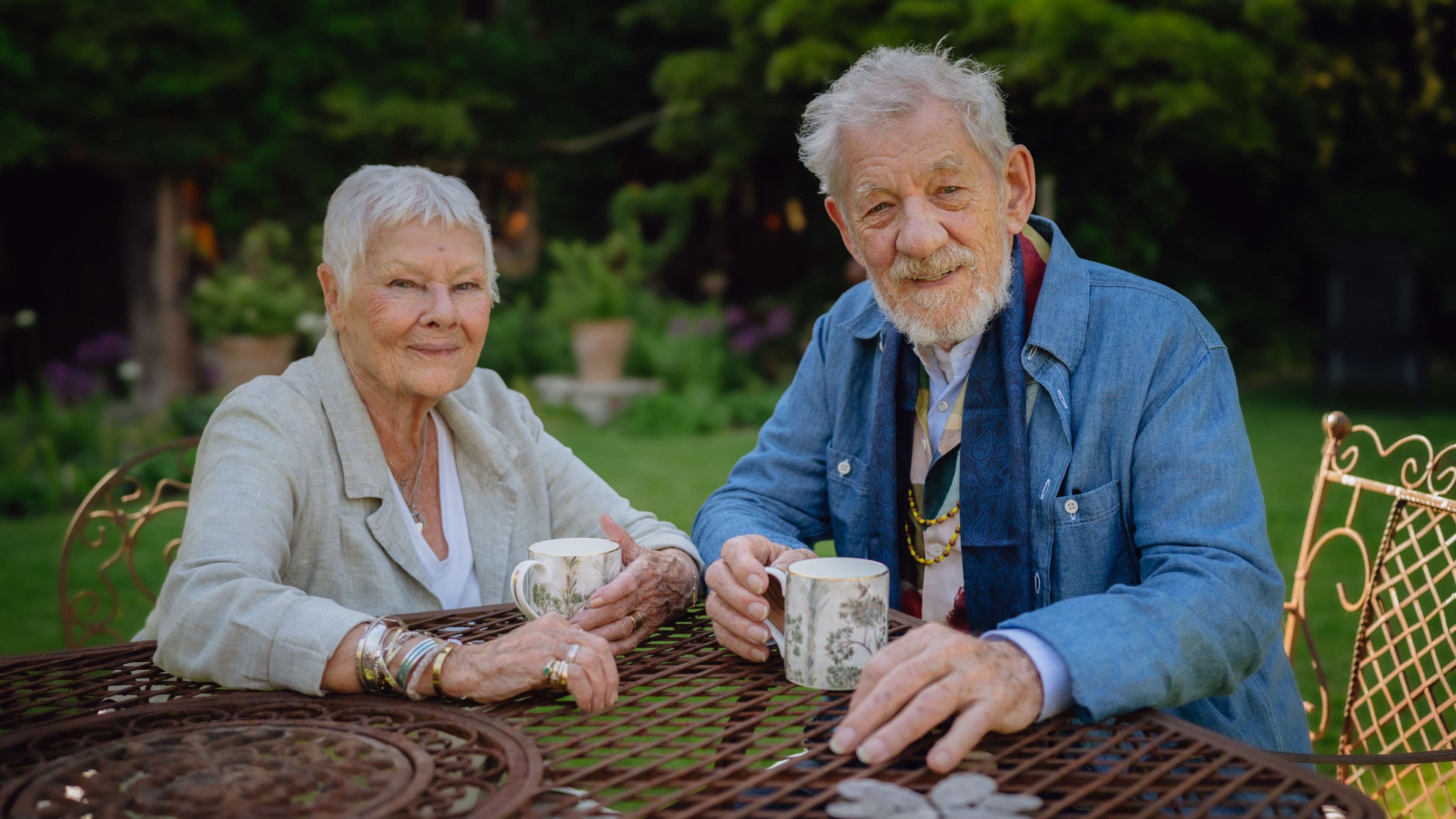 Tea with Judi Dench featuring Ian McKellen backdrop
