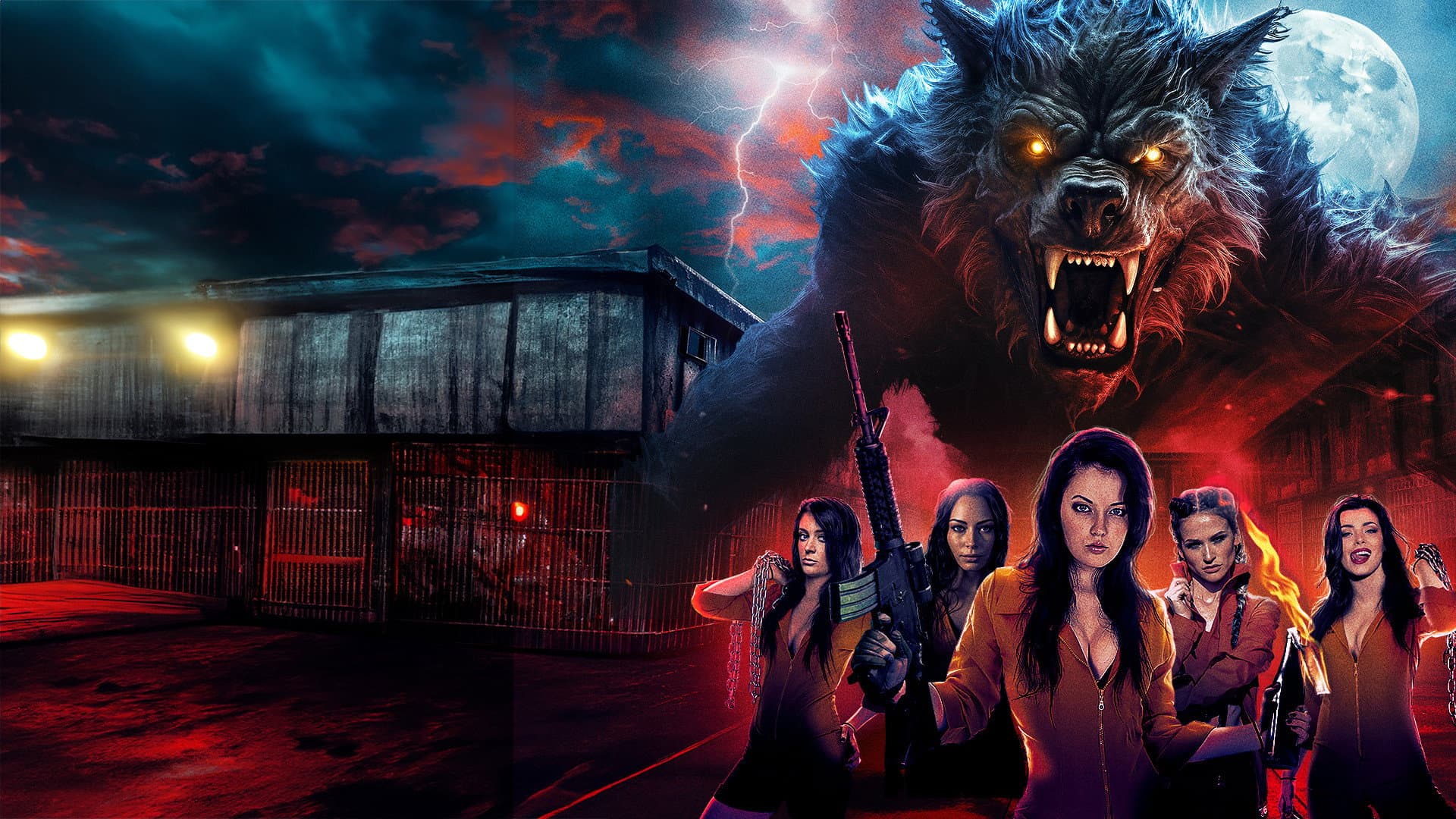 Werewolf in a Women's Prison backdrop