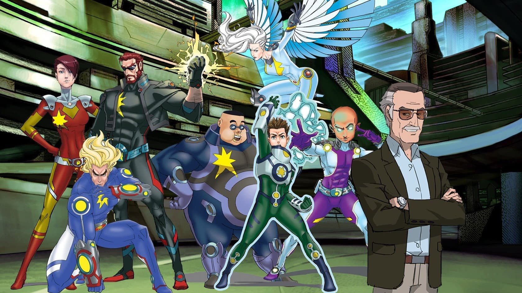 Stan Lee's Mighty 7 backdrop