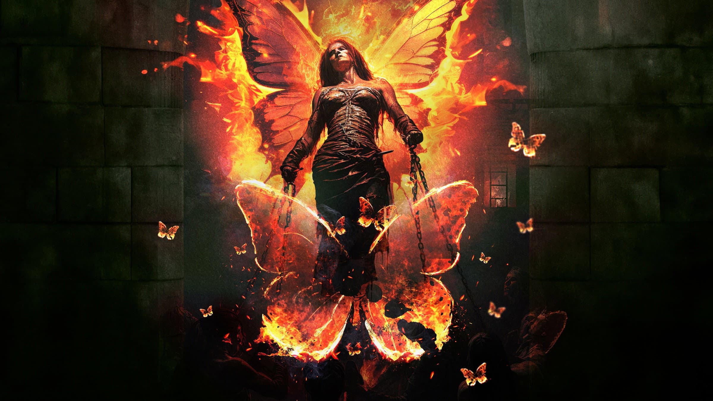 Burning Butterflies backdrop