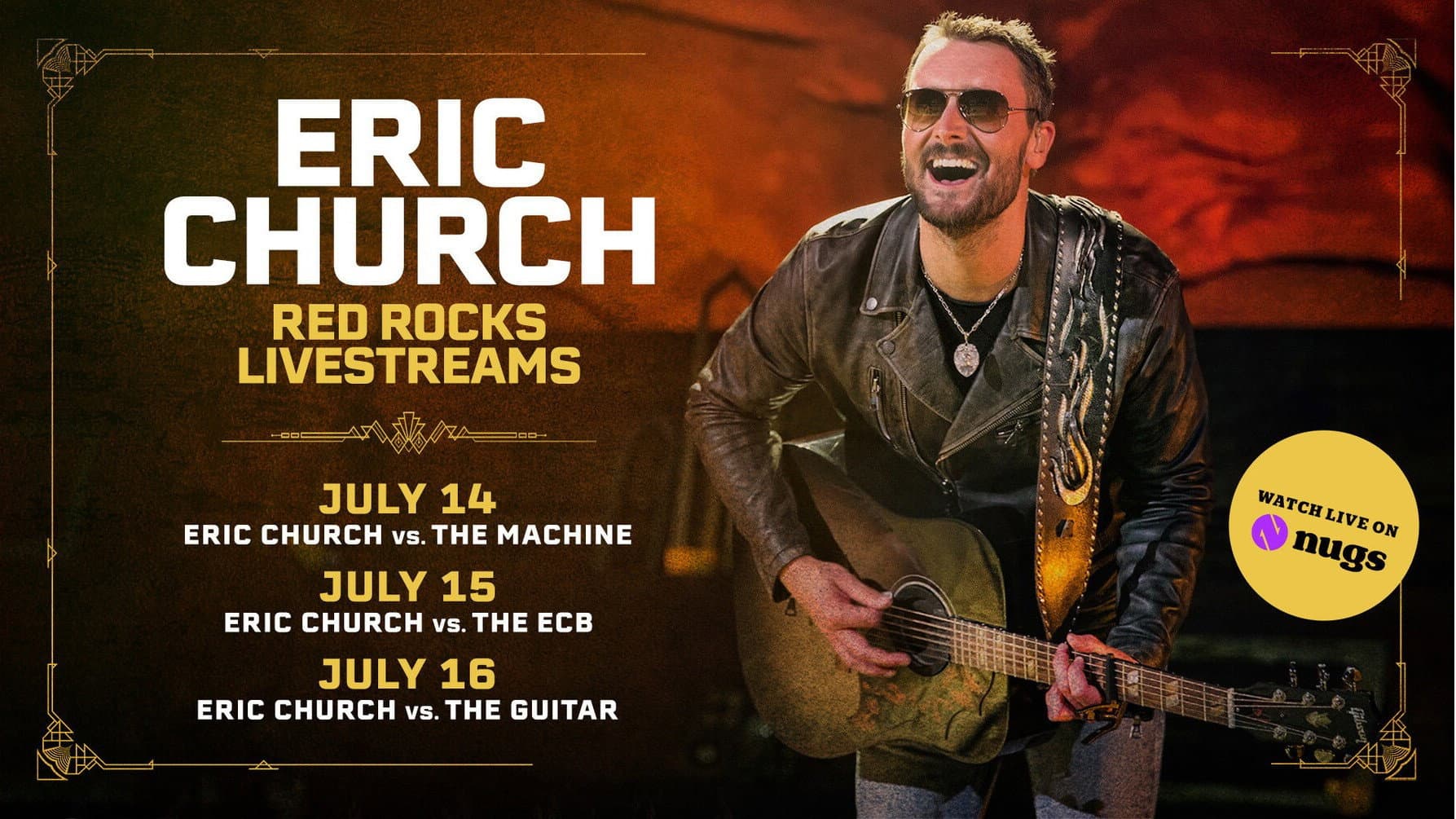 Eric Church vs. The Machine (Live at Red Rocks Amphitheatre) 7-14-2025 backdrop